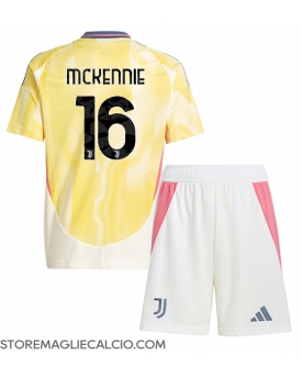 Juventus Weston McKennie #16 Maglia Gara Trasferta Repliche 2024-25 Bambino